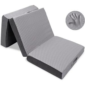 Milliard Trifold Mattress, Cot Size, 6 inch, Portable Foldable Mattress with Memory Foam & Washable Cover, Tri-Folding Floor Bed, Camping, Fold Up Guest Bed, RV Travel, Sleepovers, 75" x 31"
