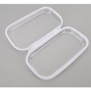 4 Pack Makeup Cosmetic Bag, Clear Hard Shell Zipper Case Secure Zipper Closure, Stackable Versatile Storage Containers Organizer Bin for Organizing Cosmetics, Toys, Chargers