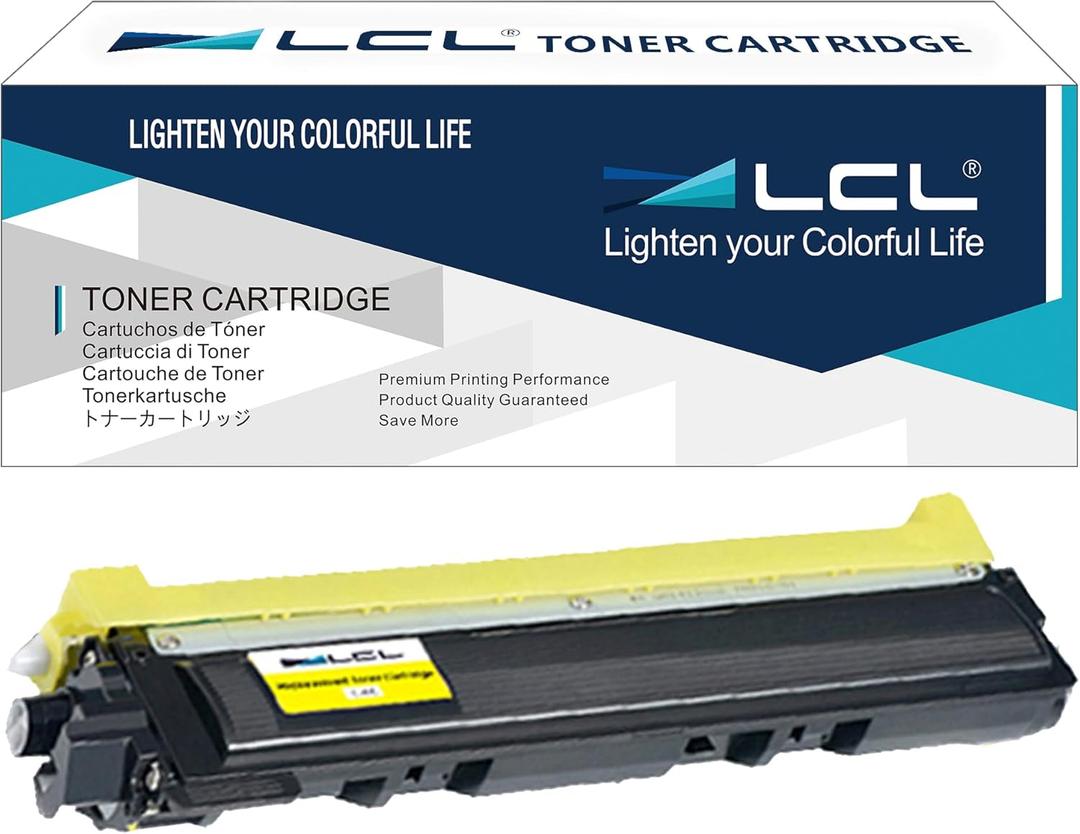 LCL Compatible Toner Cartridge Replacement for Brother TN-210 TN210 TN210Y for HL-3045CN HL-3040CN HL-3070CW HL-3075CW MFC-9010CN MFC-9120CW HL-9128CN MFC-9320CW MFC-9325CW (1-Pack Yellow) (High-Yield)