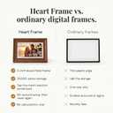 Heart Frame - 10.1 Inch WiFi Digital Picture Frame - Frameo App Sends Photos from Phone Anywhere in Seconds - 1280x800 IPS Touchscreen - 32GB Memory - Photo Gift for Mom Dad Wife Grandparents - Brown