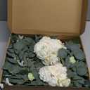 Noamus 2 Pack Artificial Wedding Arch Flowers, 28/20 Floral Swag Arrangement Set, Wedding Welcome Signs Floral Decorations Kit for Ceremony Reception, Backdrop Table Decor, Drap Not Included (White)