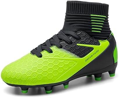 DREAM PAIRS Boys Girls Soccer Cleats Youth Firm Groud Outdoor Sport Athletic High Top Football Shoes for Little/Big Kid Size 27