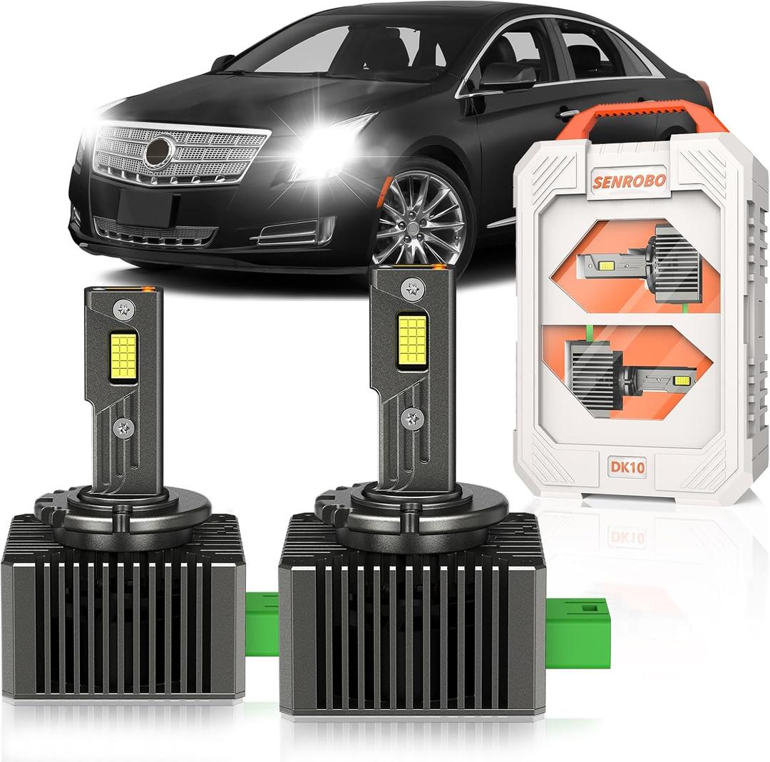 Fit for Cadillac 2013-2017 XTS ATS 2016-2019 CTS D3S Xenon Bulbs Only, 13587843 Projector 35W HID Light Replace, 30000LM 600% Brighter D3SC1 Bi-xenon Light, 6000K Cool White, Pack of 2