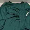 Happy Sailed Women's Long Sleeve Ruched Waist Flowy A Line High Low Midi Cocktail Party Dress (Medium)