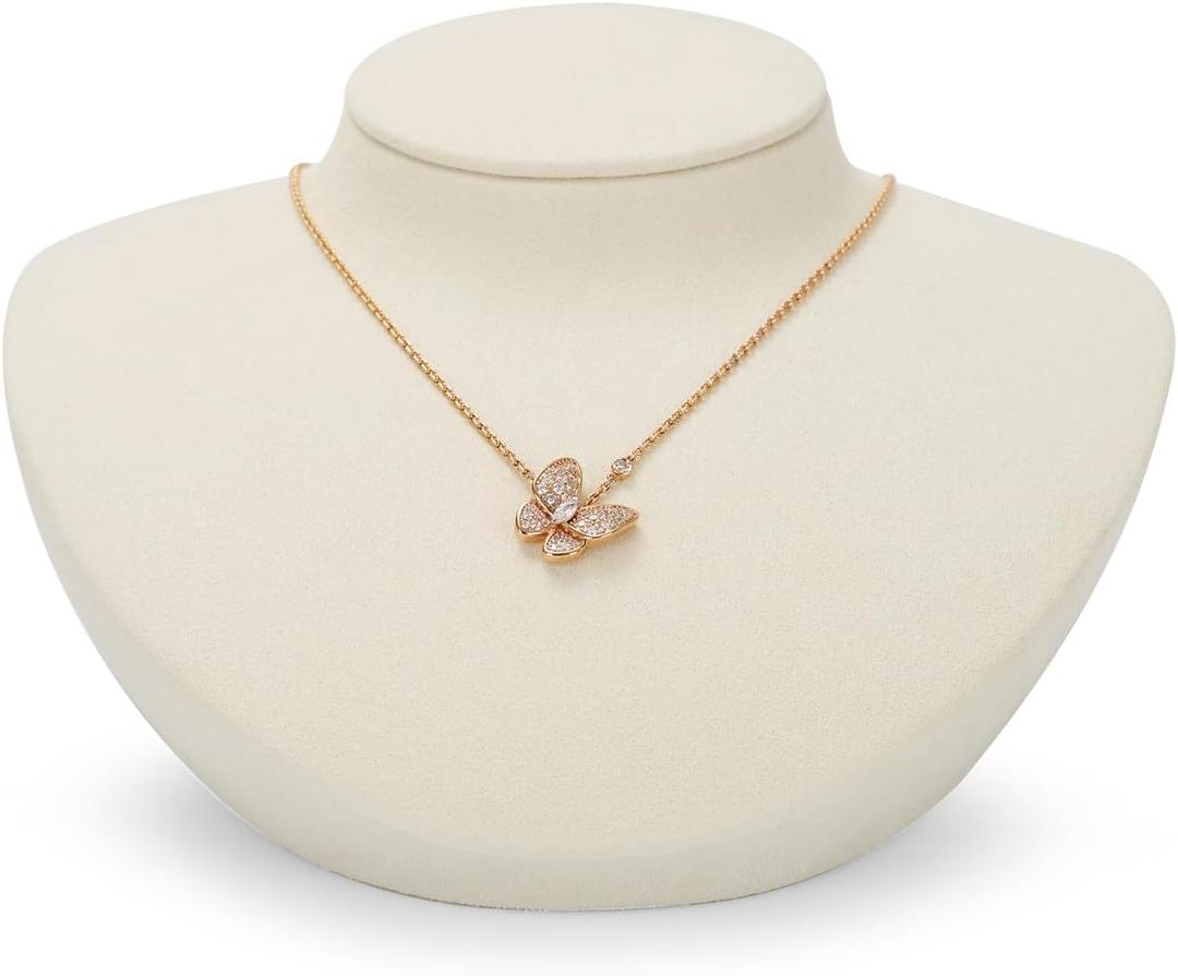 Microfiber Jewelry Bust Display Necklace Pendant Microfiber Jewelry Necklace Display Stand for Showcase,(Beige)