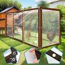 Clear Tarps Heavy Duty Waterproof - 9x12ft Clear Plastic Tarp with Grommets Transparent Vinyl Tarp for Porch Patio Enclosure Tarpaulin for Outdoor Furniture Window Cover
