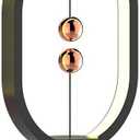 Small Table Lamp - Mini Balance Bedside Nightstand Plug in Night Light for Home, Office, College Dorm (Black)