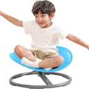 BABAMU Sensory Chair for Kids Autism Sensory Products Sit and Spin Autism Toys Spinning Chair ADHD Swivel Chair Training Body Coordination (Blue)