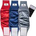 Pet Parents Washable Belly Bands for Male Dogs (3pack) + Extendrs of Durable Dog Diapers Male, Premium Male Dog Diapers & Dog Wraps (Medium, Kingsmen) (Medium (16-20"))