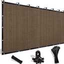 Shade&Beyond Customized Size 90% Sun Shade Cloth with Grommets, 06' X 08' Pergola Shade Cover Canopy, Mesh Tarp Sun Screens for Patio, Outdoor, Garden, Backyard, Mocha, GN03