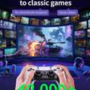 2026 Upgraded Retro Gaming Console Stick, Video Games Stick Built-in 23 Emulators Console Projector, 40000+ Game System with 4K HDMI, Plug and Play TV Video Game Stick with Controllers (White)