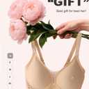 COOL CUTE Jelly Bras for Women No Underwire Sexy V-Neck Mesh Comfy Wireless Bralettes Seamless Everyday Tshirt Bra (Beige, M)
