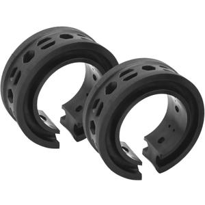 2 Pcs Black Shock Absorber D Type, Shock Absorber Spring Rubber Universal Coil Spring Booster, Coil Spring Booster Cushion Car Bumper Buffer Power Cushion