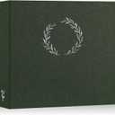 Lanpn Photo Album Scrapbook 12x12, Linen Cover Wreath Design Top Load 3 Ring Folder Binder Photobook Photo Book 12 x 12 inch with 30 Plastic Sleeves 60 Pages Green