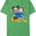 Disney Men's Mickey & Friends Christmas Nice and Naughty Donald and Mickey T-Shirt, XL