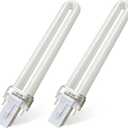 PL13-E-FFP 13W Type E Fluorescent Light Bulb Compatible with Electronic Ballast Bulb,Replace for Ottlite T1333E,5500K Bright Natural Daylight,G23 Base,2Pack