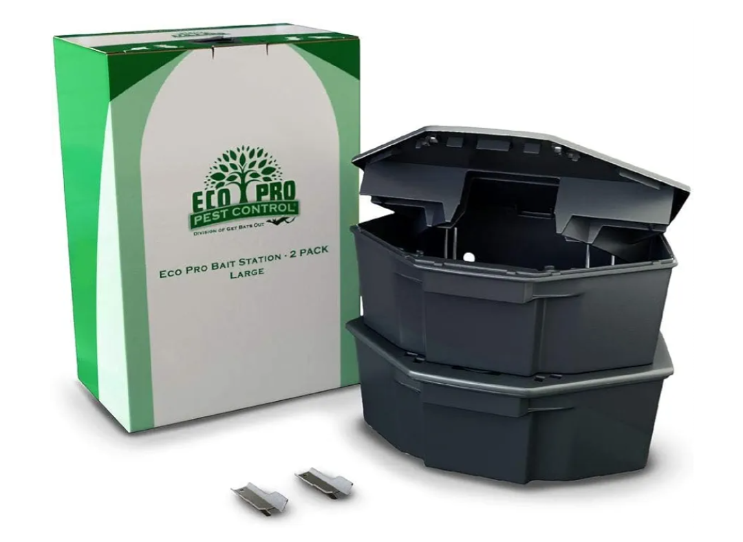 Rat Bait Stations 2-Pack | Refillable Outdoor Mouse Bait Station with Locks & Keys | Weather-Resistant Rodent Bait Box for Indoor & Outdoor | Pet & Kid-Safe Rat Trap Alternative - Large Size
