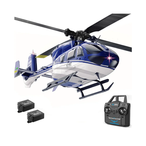 EC135 C187 Remote Controlled Heli Aircraft Plane RC Helicopter add Optical Flow Positioning Single Rotor No Ailerons 6-Axis Gyroscope Altitude Hovering Aerobatics for Adults Beginners