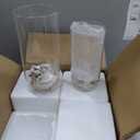 PHOSPHOR Hurricand Candle Holder 24 PCS, Glass Pillar Candle Holder, Clear Glass Cylinder Candleholder Glass Cylinder Vase for Centerpieces Wedding Party Decoration