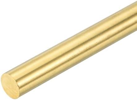 uxcell 1 Pcs 7/16"(11mm) Dia Brass Solid Round Rod, 14"(356mm) Length H62 Brass Lathe Bar Stock Round Brass Rod for DIY Crafts Industry Construction