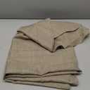 Outdoor Tablecloth with Umbrella Hole - Patio Table Cloth Zippered Square 60x60 Inch, Khaki Linen-Look Polyester Table Cover Water Resistant for Picnic Outside