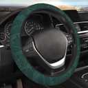 Steering Wheel Cover Accessories Neoprene Cover Non-Slip Breathable Easy to Install Suitable for Women Men Girls for Car SUV Van Truck Universal 14.5-15.5 Inch Dark Green Palm