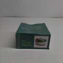 LANKER 6.3 Inch Round White Ceramic Succulent Planter Pot Decorative Cactus Plant Pot Flower Container with Bamboo Tray (Round 6.3Inch)