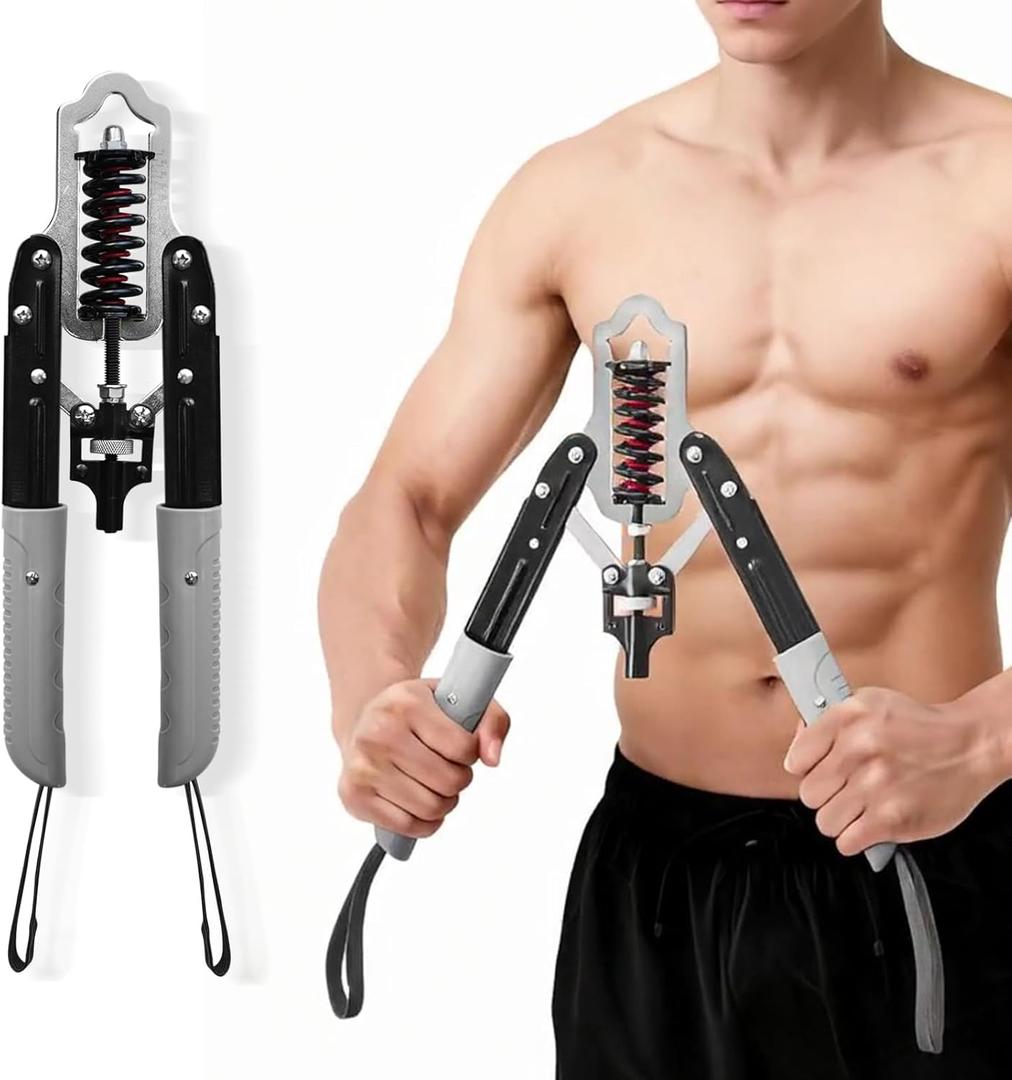 DERACY Chest Workout Equipment, Adjustable Forearm Strengthener, Carbon Steel Twister Arm Trainer, Upper Body Strength Trainer for Home Gym