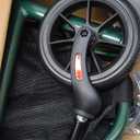 WALK MATE 3 Wheel Rollator Walker with Seat for Slim Seniors, Padded Backrest Lightweight Foldable Travel Walker Ideal for Elderly, 8 Inch Tri-Wheel Modern Mobility Walking Aid Aluminum, Green