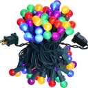 Christmas Lights Outdoor 19Ft 70 LED Chritmas Globe String Lights with Pearlized Glass Bulb UL Certified Christmas Tree Lights for Tree Decor
