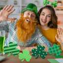 COCHIE Shamrock St Patricks Day Decorations, Wooden St. Patrick's Day Tiered Tray Decor Set of 4, Green Clover Saint Patrick Day Table Top Decoration for Home, Shelf, Door, Office Party (Pattern)