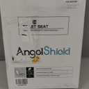 Angel Shield Marble Toilet Seat Durable Molded Wood with Quiet Close,Easy CleanQuick-Release Hinges (Elongated,White Marble) (Elongated-18.5)