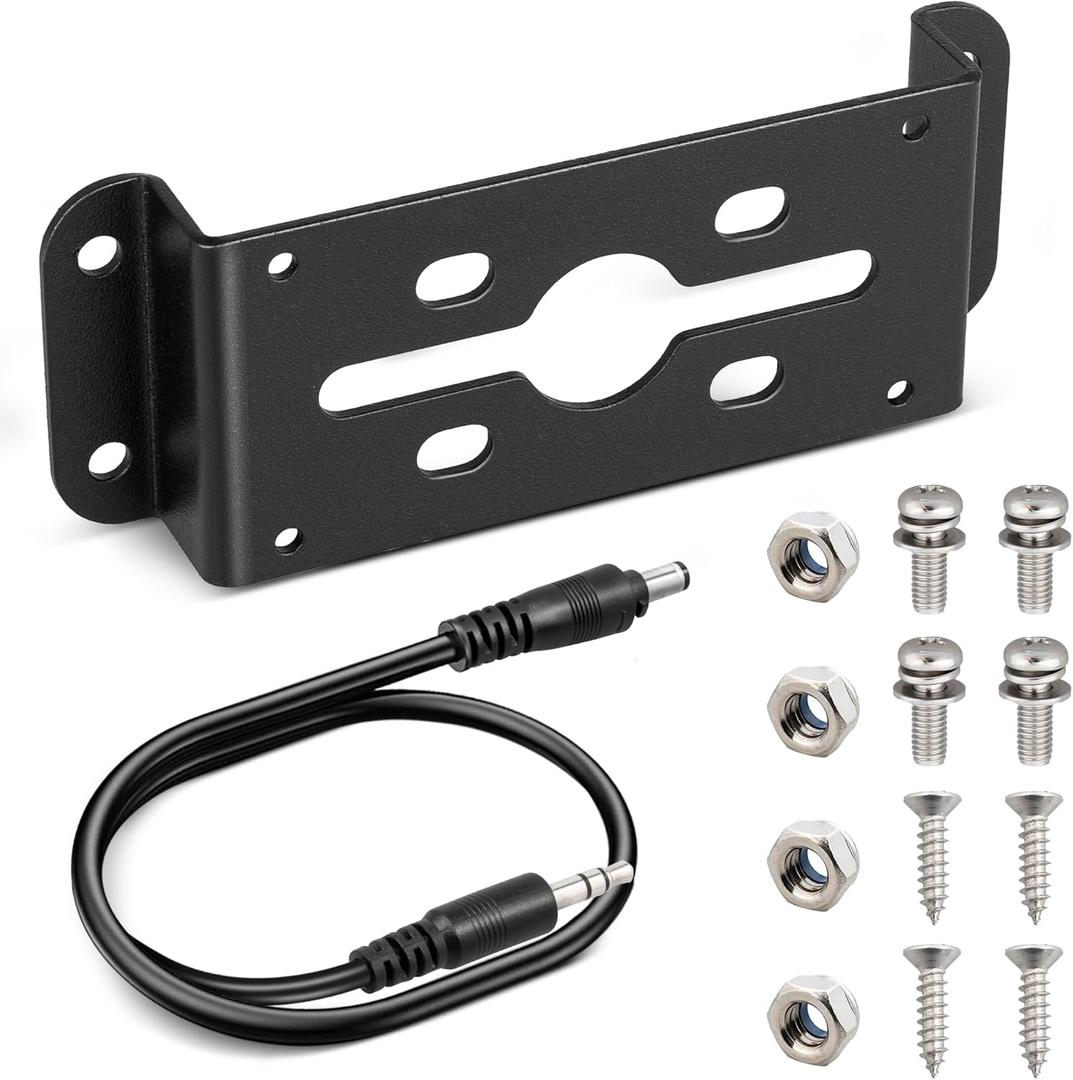EWAY Backup Camera Adapter Bracket for Furrion Pre-Wired RVs System, U-Shaped Aftermarket Rear View Cam Mounting Plate w/Power Pigtail Connector for RV Camper Vans 5th Wheel Trailer Motorhome Mount