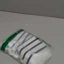 jinchan Small Stall Shower Curtain 48x72 inches Navy Blue and White Modern Farmhouse Striped Waterproof Fabric Shower Curtains for Bathroom with 7 Hooks Machine Washable