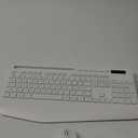Wireless Keyboard and Mouse Combo - Full-Sized Ergonomic Keyboard with Wrist Rest, Phone Holder, Sleep Mode, Silent 2.4GHz Cordless Keyboard Mouse Combo for Computer, Laptop, PC, Mac, Windows,White (1 PACK)