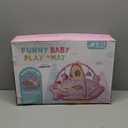 Baby Gym Play Mat, 8-in-1 Tummy Time Mat & Ball Pit with 6 Toys, Washable Baby Activity Mat for Visual, Hearing, Sensory, Motor Development, Babies Gift for Newborn Infant 0-3-6-9-12 Months (Pink)