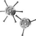 2 x Steel Wire Grass Trimmer Head, 6 Inches String Trimmer Replacement Head, 2025 New Wire Brush Weed Trimmer Head Weed Remover Tool for Lawn Mower Tray, Spindle 0.2 inches (2pcs, 3 Blade+6 Blade)