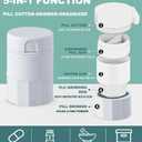 Cat Pill Shooter 5-in-1 Kit, Pet Pill Cutter and Crusher for Cats and Dogs, Dog Tablet Soft Tip Syringe and Medical Feeding Liquid Dispenser Tool with Plastic Measuring Cup 100ml