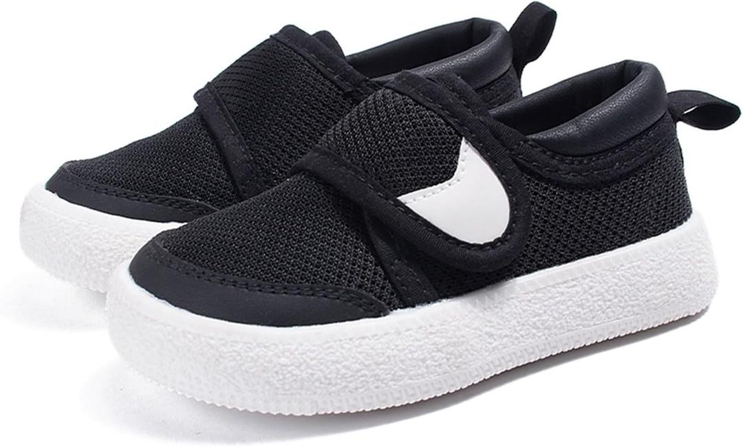 Newsonet Baby Shoes Boy Girl First Walker Shoes Barefoot Mesh Walking Shoes Lightweight Non-Slip Sneakers Toddler Infant for 6 9 12 18 24 Months (Black)