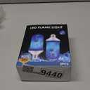 CPPSLEE Upgraded LED Flame Light Bulbs, 4 Modes Flickering Light Bulbs, E26 Base Fire Flame Bulb for Halloween Decorations Outdoor, Christmas Lights Patio Indoor Home Decor (Blue, 2 Pack)