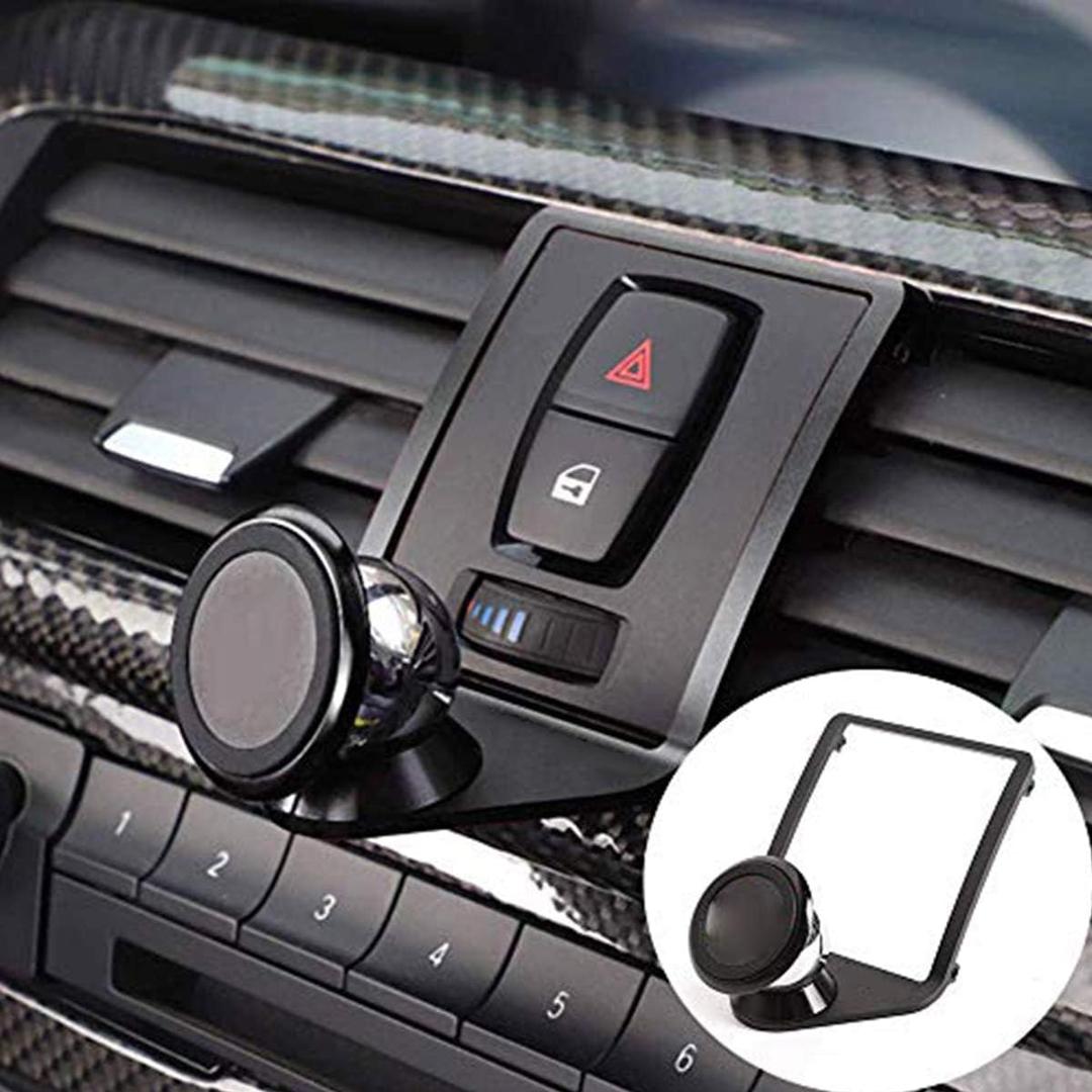 HAPPYHORSE for BMW 4 Series 3 Series M4 F36 F35 F34 F33 F32 F31 F30 F23 F22 F82 F80 2013-2019 Car Accessories Alumium Alloy Mobile Phone Holder Trim (Black)