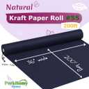 PerkHomy 36" x 2,400" (200') Navy Blue Kraft Paper Roll for Craft Bulletin Board Paper Art Table Covering Crafting Gift Wrapping Bouquet Packing Parcel 80GSM 55LB (Navy Blue, 36" x 200')