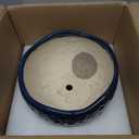 10 Inch Plant Pot - Ceramic Planter for Indoor Outdoor, Round Bonsai Pots, Decorative Flower Pots with Drainage Hole, Modern Unique Planters, House Decor, Home Gifts, Retro Blue