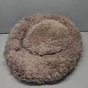 Calming Dog Bed & Cat Bed, Anti-Anxiety Donut Cuddler Warming Cozy Soft Round Bed, Fluffy Faux Fur Plush Cushion Bed for Small Medium Dogs and Cats, Beige 24.0"L x 24.0"W x 7.0"Th