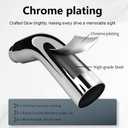 Universal 4" to 6" Exhaust Elbow Pipe with Steel Clamp - Silver Chrome or Black Painted for Car, Truck & Diesel