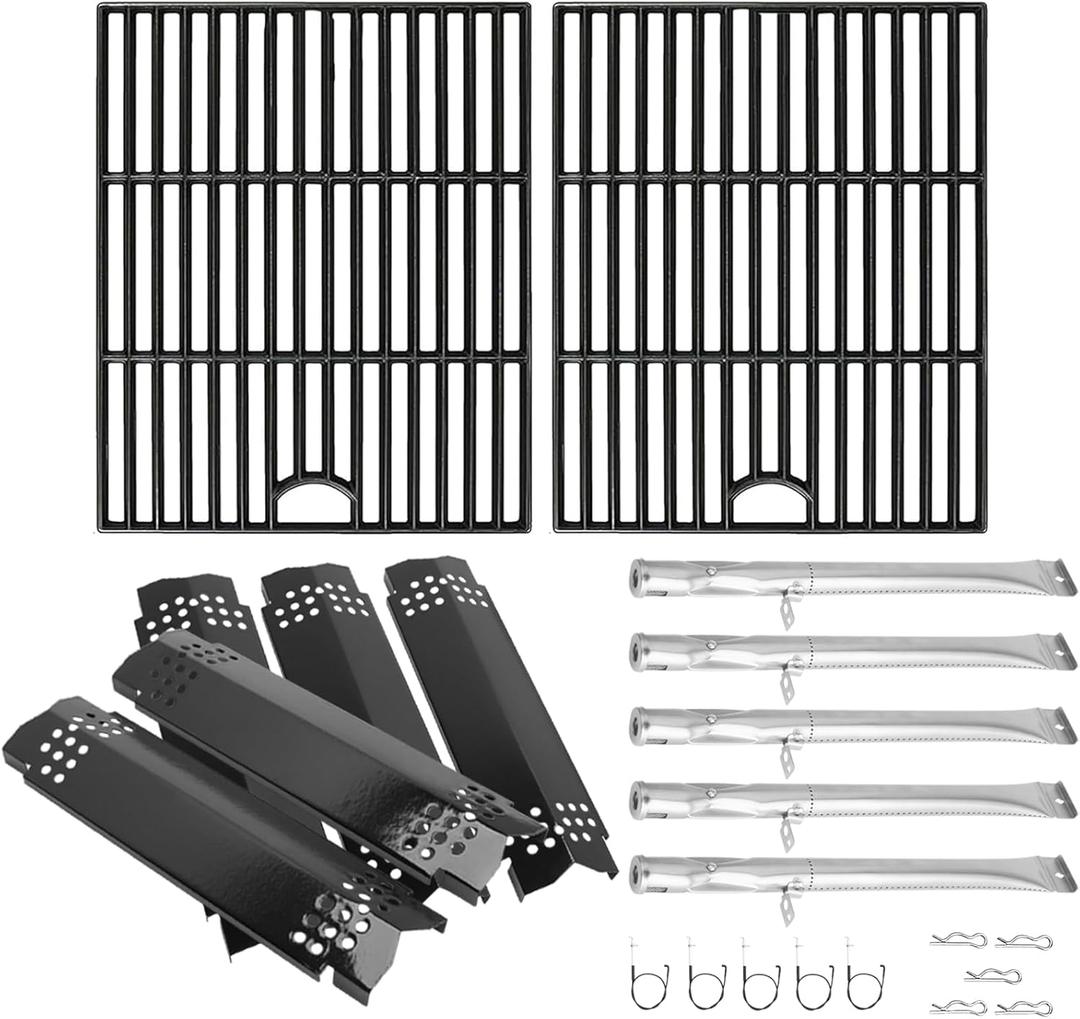 Grill Replacement Parts for Nexgrill 5 Burner 720-0888S, Grill Grate, Grill Burner and Heat Plates for Nexgrill Replacement Parts 5 Burner 720-0888S, Parts for Nexgrill 720-0888S Replacement Parts