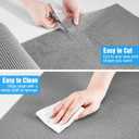 Drawer and Shelf Liner, Non-Adhesive Cabinet Liners for Kitchen Cupboard, Bathroom Drawers, Breathable Thick Mat, Easy Trim & Easy Clean, 20" x 20', Dark Gray