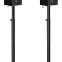 Mounting Dream Speaker Stands Height Adjustable for Satellite & Small Bookshelf Speakers, Set of 2 Floor Stand Mount for Bose Polk JBL Sony Yamaha and Others - 11LBS Capacity MD5402