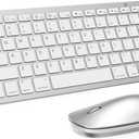 SPARIN Wireless Bluetooth Keyboard and Mouse for iPad (A16) 11th 10th Generation, iPad Air (13/11 inch), iPad Pro 13/12.9/11 inch, iPad 9th 8th Gen, iPad mini 7th -8.3 inch, Above iOS13- Silver White