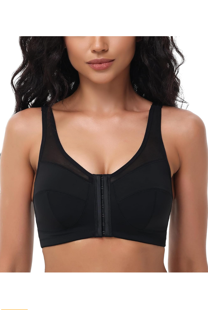 Front Closure Bra for Women Wireless Plus Size Full Coverage, 38D